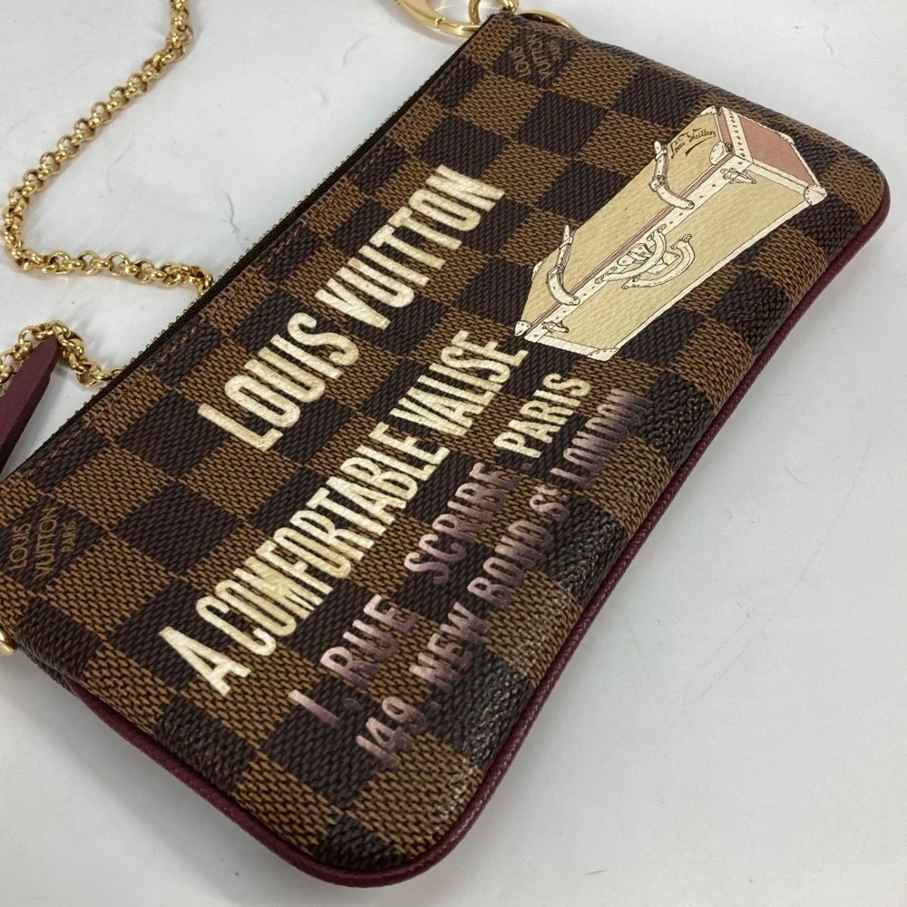 LOUIS VUITTON Brown Damier Canvas Pochette Shoulder Bag